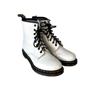 Dr. Martens 1460 Smooth Leather Lace Up Boots White 10